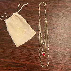 Kendra Scott Multi Strand Gold Necklace Pendant